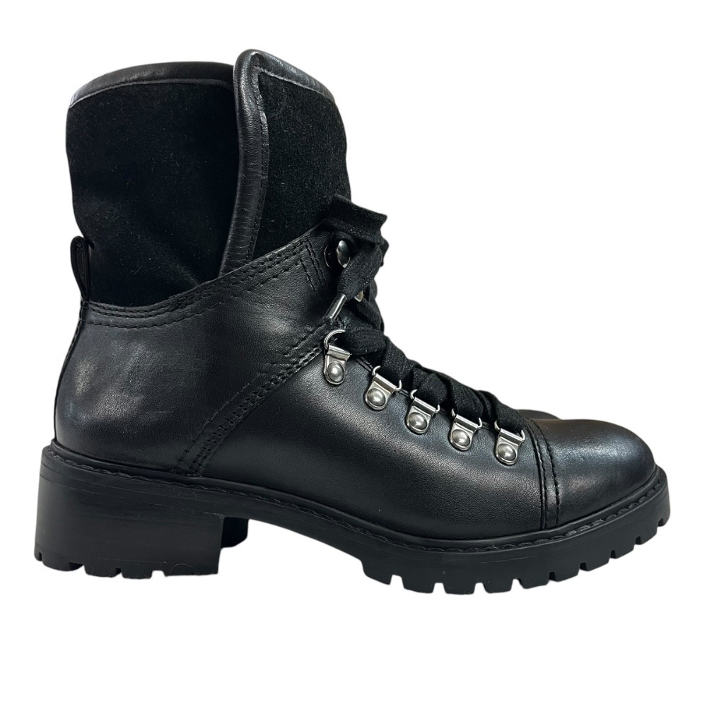 Frye and Co Anise Lace Up Hiking Black Leather Boots‎ Womens Size 6